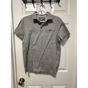 Ted Baker Polo Shirt Adult Size 4 Medium Pencil Stripe Rugby Casual Cotton Men